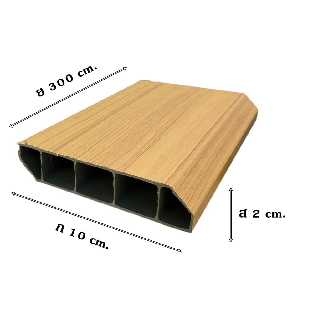 บัวพื้น PVC I.D.DECORATION รุ่น 046 ขนาด 10 X 2 X 300 ซม. สีครีม หนา 4 นิ้ว