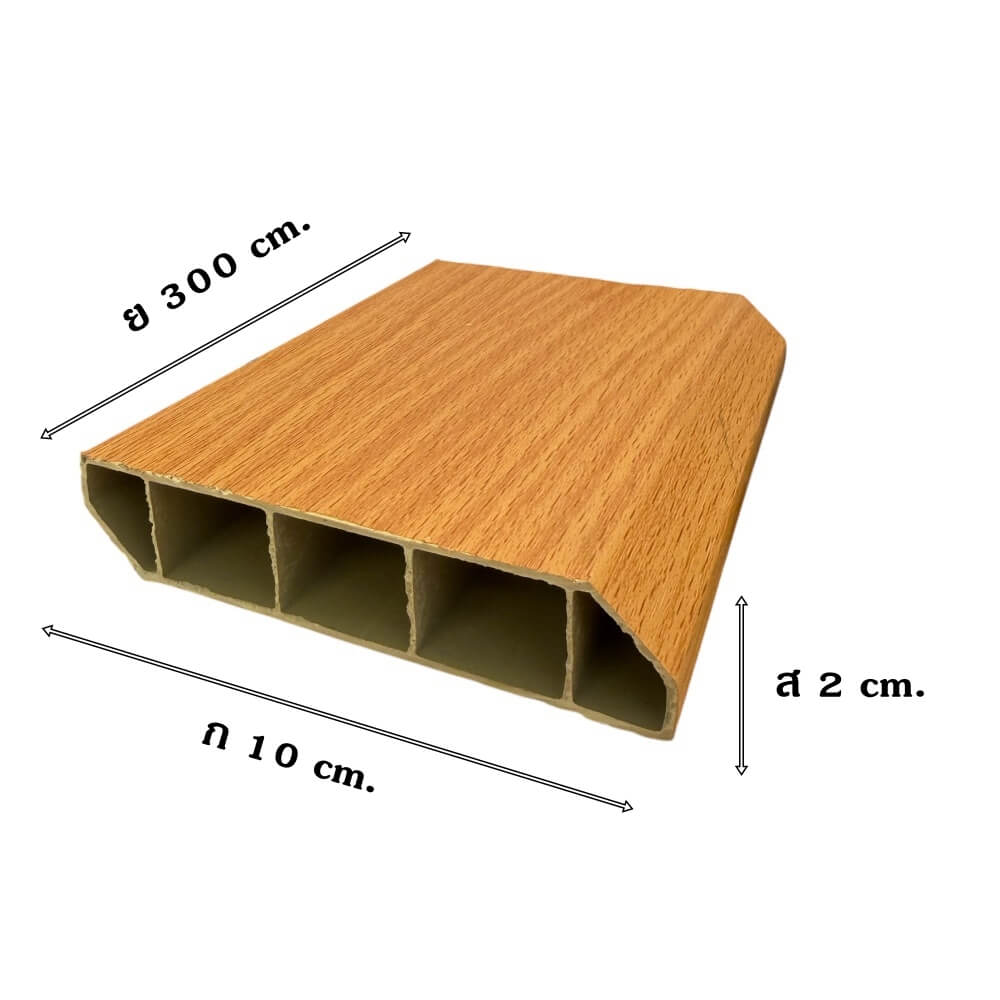 บัวพื้น PVC I.D.DECORATION รุ่น 406 ขนาด 10 X 2 X 300 ซม. สีครีม หนา 4 นิ้ว