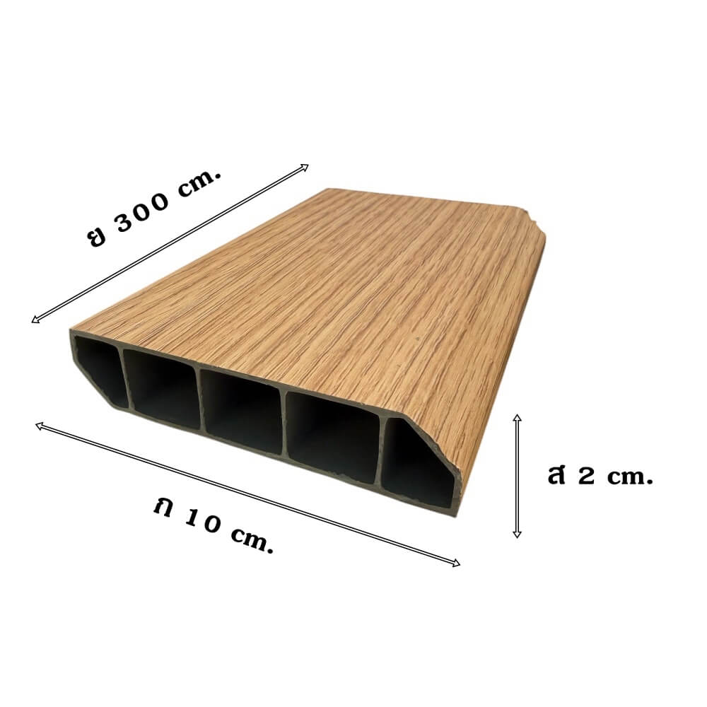 บัวพื้น PVC I.D.DECORATION รุ่น 305 ขนาด 10 X 2 X 300 ซม. สีเบจ หนา 4 นิ้ว