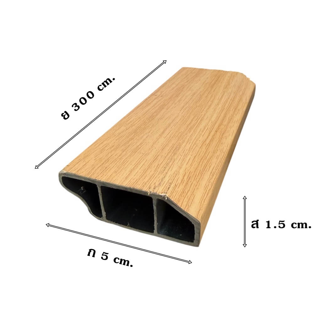 บัวพื้น PVC I.D.DECORATION รุ่น 039 ขนาด 5 X 1.5 X 300 ซม. สีครีม หนา 2 นิ้ว