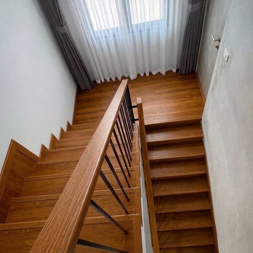 ราวจับบันได (STAIR HANDRAIL) I.D.DECORATION รุ่น ID.8022 ขนาด 25 X 70 X 2000 มม. สีน้ำตาล_3