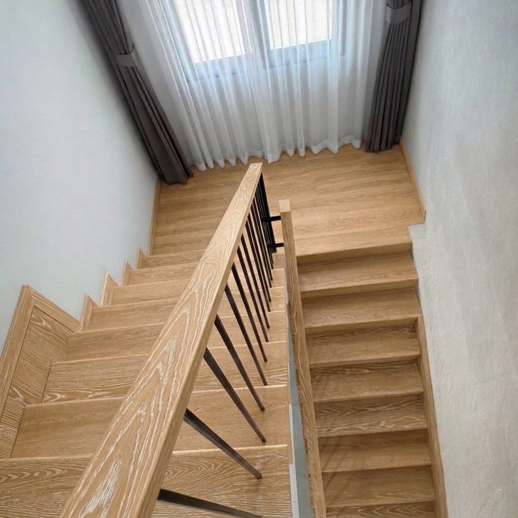 ราวจับบันได (STAIR HANDRAIL) I.D.DECORATION รุ่น ID.8024 ขนาด 25 X 70 X 2000 มม. สีครีม_3