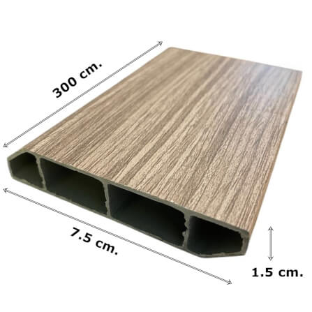 บัวพื้น PVC I.D.DECORATION รุ่น 001 ขนาด 7.5 X 1.5 X 300 ซม.สีเทา หนา 3 นิ้ว_4