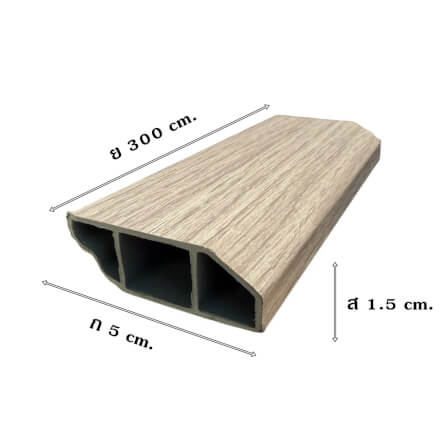 บัวพื้น PVC I.D.DECORATION รุ่น 9F66 ขนาด 5 X 1.5 X 300 ซม. สีเทา หนา 2 นิ้ว_4