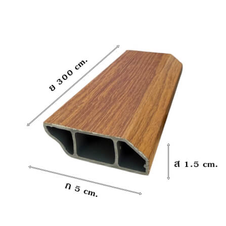 บัวพื้น PVC I.D.DECORATION รุ่น 035-1 ขนาด 5 X 1.5 X 300 ซม. สีน้ำตาล หนา 2 นิ้ว_4