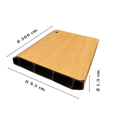 บัวพื้น PVC I.D.DECORATION รุ่นบาง 039 ขนาด 9.5 X 1.5 X 300 ซม. สีครีม หนา 4 นิ้ว_5