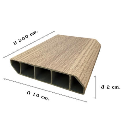 บัวพื้น PVC I.D.DECORATION รุ่น 9F66 ขนาด 10 X 2 X 300 ซม. สีเทา หนา 4 นิ้ว_5