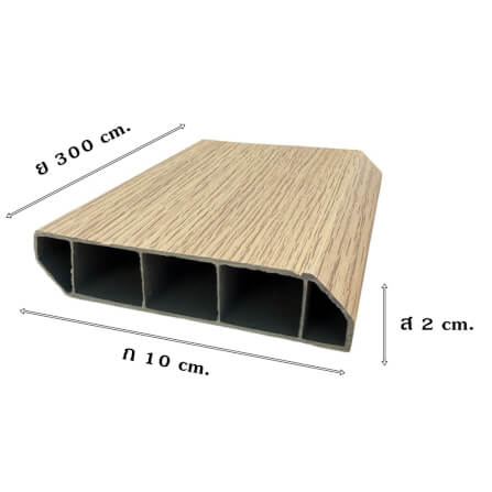 บัวพื้น PVC I.D.DECORATION รุ่น 304 ขนาด 10 X 2 X 300 ซม. สีเทา หนา 4 นิ้ว_5
