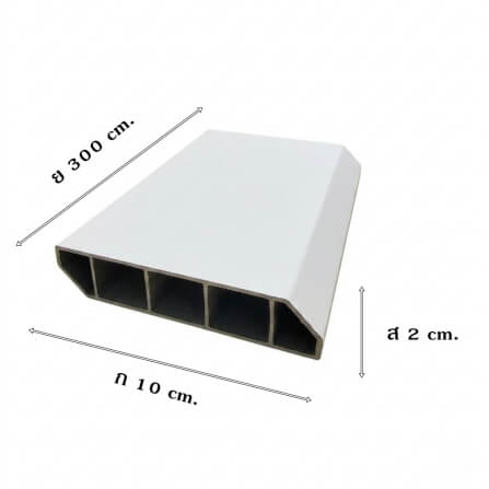 บัวพื้น PVC I.D.DECORATION รุ่น สีขาวเรียบ ขนาด 10 X 2 X 300 ซม. สีขาว หนา 4 นิ้ว_5