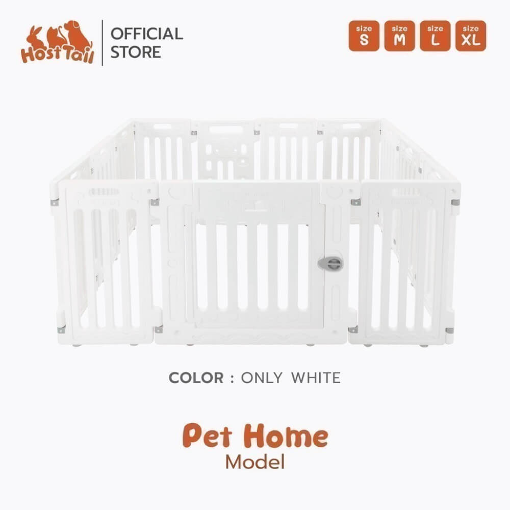 คอกกั้นสุนัข HOSTTAIL รุ่น PET HOME ไซต์ M สี ขาว