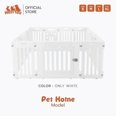 คอกกั้นสุนัข HOSTTAIL รุ่น PET HOME ไซต์ M สี ขาว_6