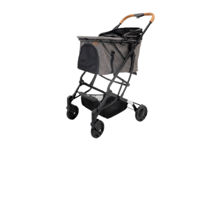 รถเข็นสัตว์เลี้ยง HOSTTAIL 2-IN-1 PET สีเทา_0