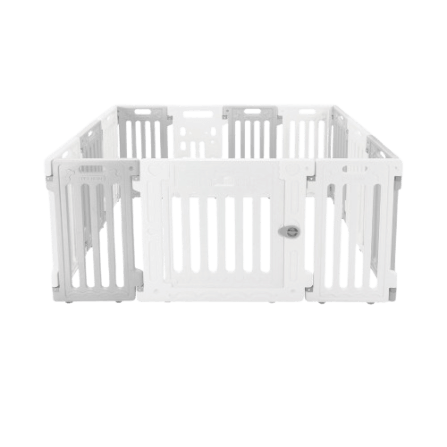 คอกกั้นสุนัข HOSTTAIL รุ่น PET HOME ไซต์ M สี เทา-ขาว_0