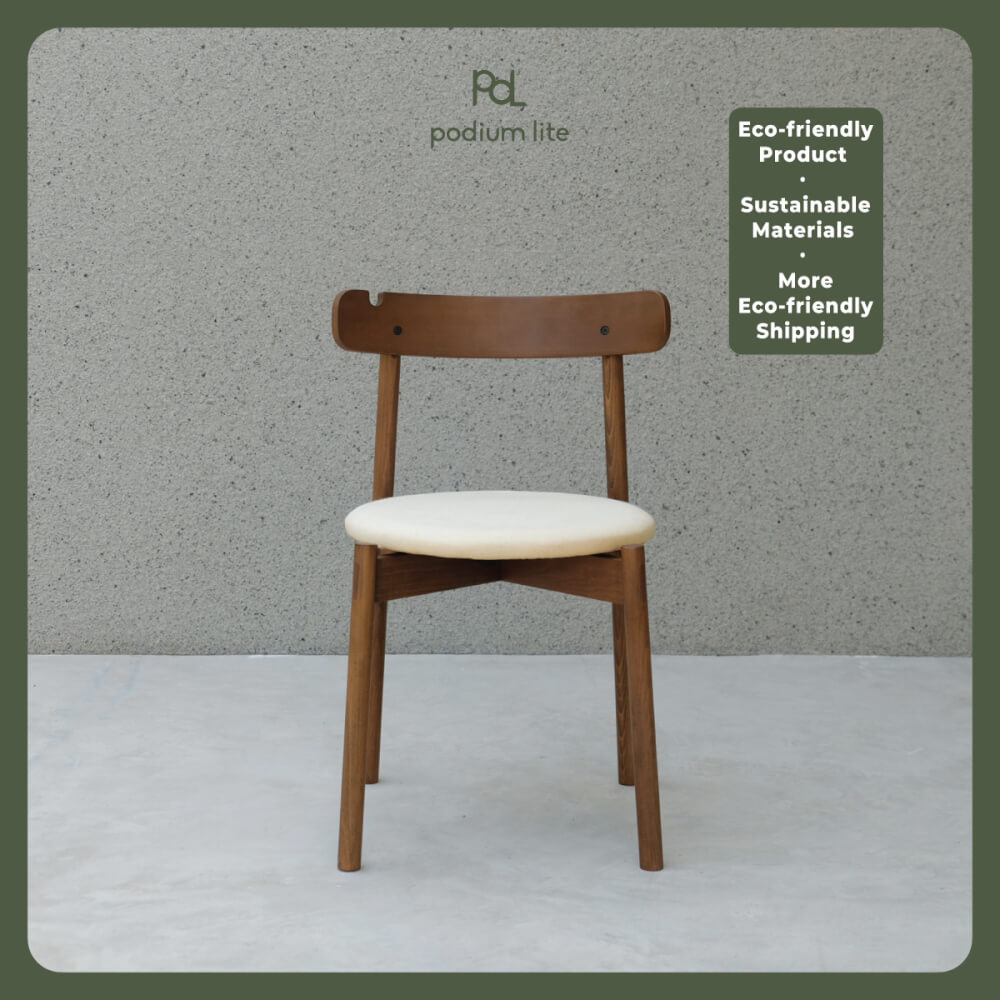 เก้าอี้ทานข้าว PODIUM LITE รุ่น PLUS CHAIR สี WALNUT BROWN (ถอดประกอบได้)