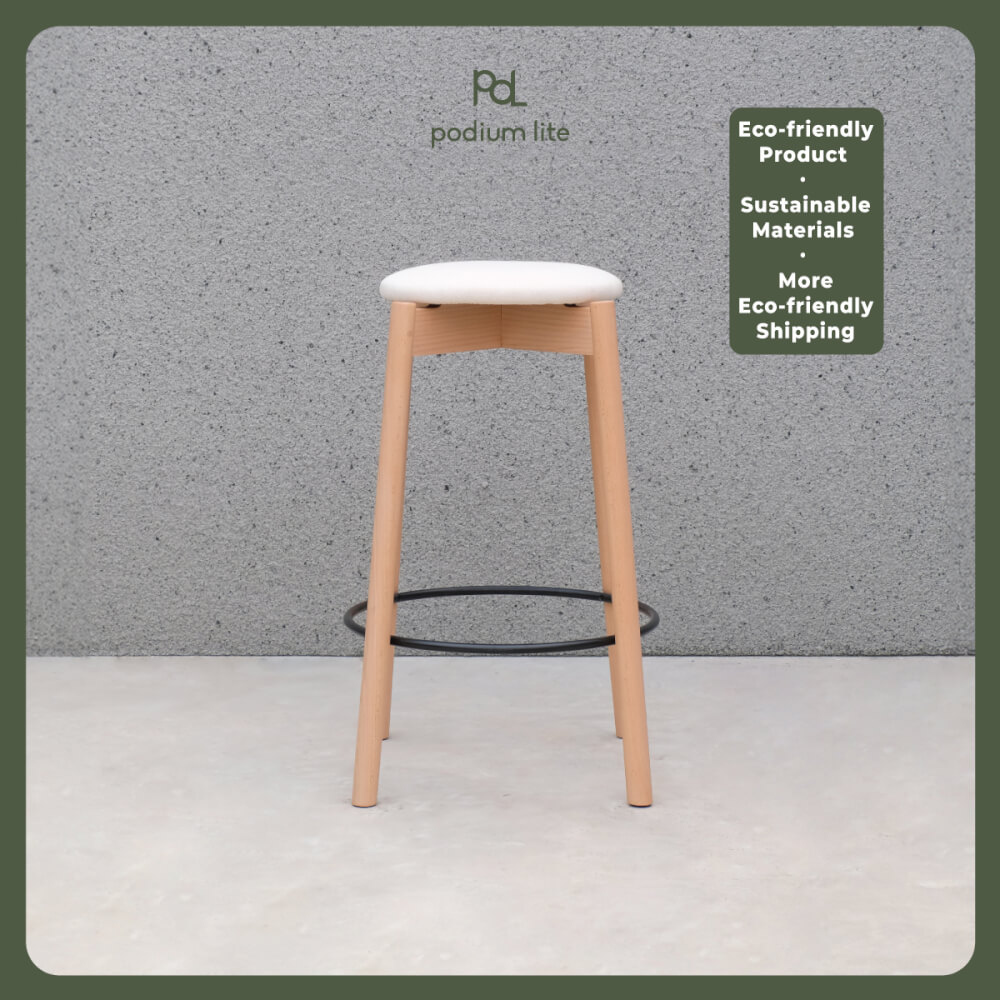 เก้าอี้บาร์ PODIUM LITE รุ่น PLUS MID STOOL สี PURE NATURAL (ถอดประกอบได้)