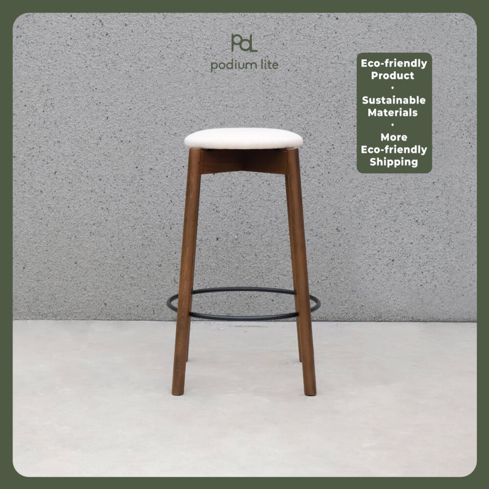 เก้าอี้บาร์ PODIUM LITE รุ่น PLUS MID STOOL สี WALNUT BROWN (ถอดประกอบได้)