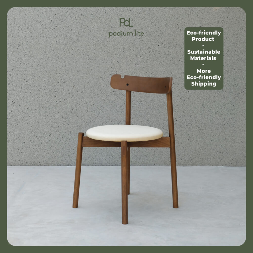เก้าอี้ทานข้าว PODIUM LITE รุ่น PLUS CHAIR สี WALNUT BROWN (ถอดประกอบได้)