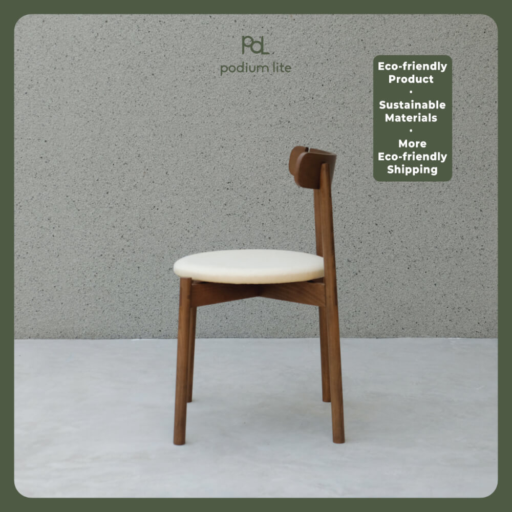 เก้าอี้ทานข้าว PODIUM LITE รุ่น PLUS CHAIR สี WALNUT BROWN (ถอดประกอบได้)