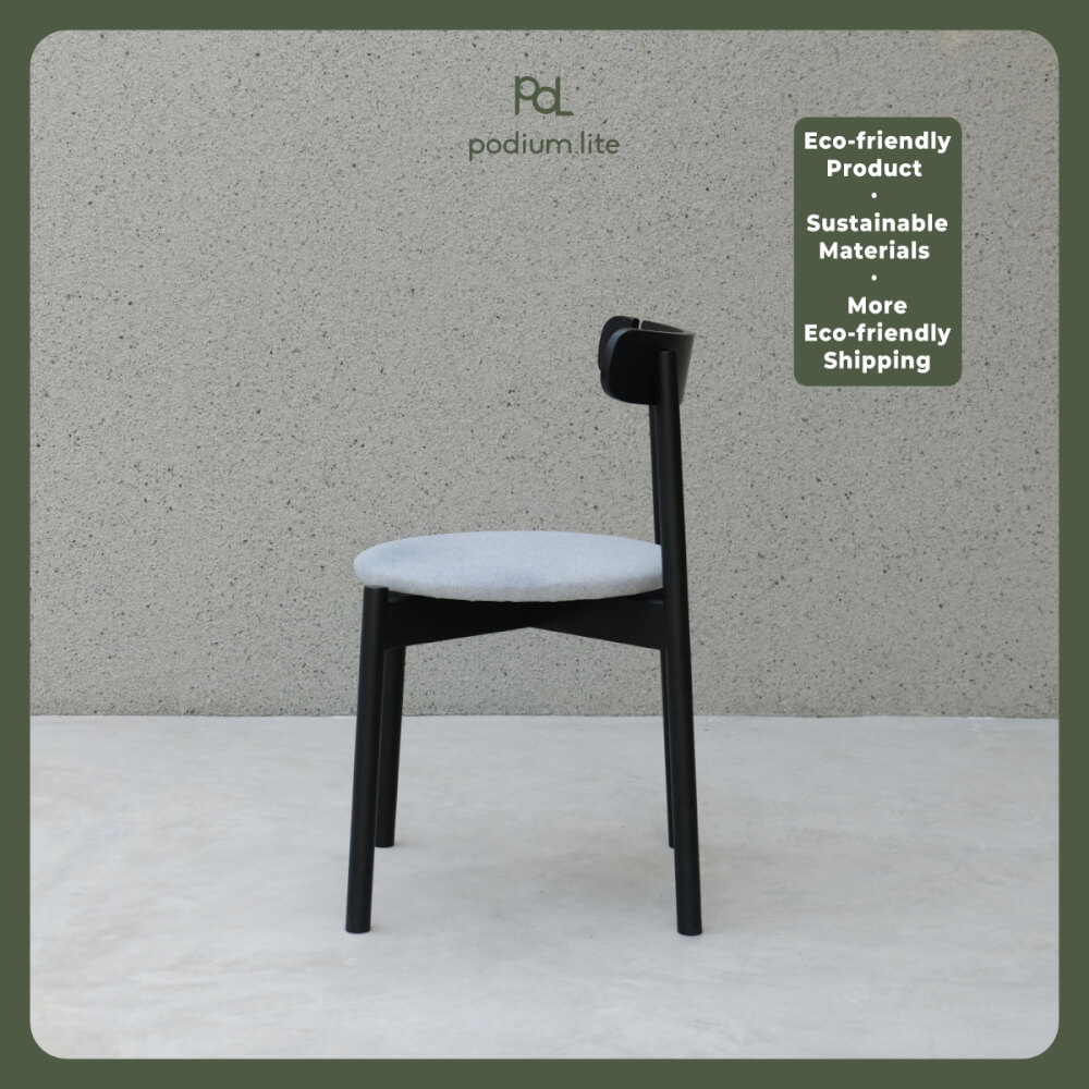 เก้าอี้ทานข้าว PODIUM LITE รุ่น PLUS CHAIR สี BLACK (ถอดประกอบได้)