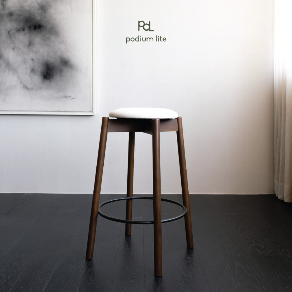 เก้าอี้บาร์ PODIUM LITE รุ่น PLUS MID STOOL สี WALNUT BROWN (ถอดประกอบได้)