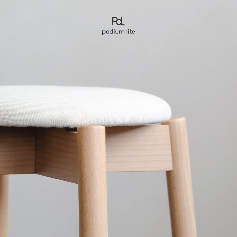 เก้าอี้บาร์ PODIUM LITE รุ่น PLUS MID STOOL สี PURE NATURAL (ถอดประกอบได้)