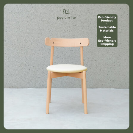 เก้าอี้ทานข้าว PODIUM LITE รุ่น PLUS CHAIR สี PURE NATURAL (ถอดประกอบได้)_1