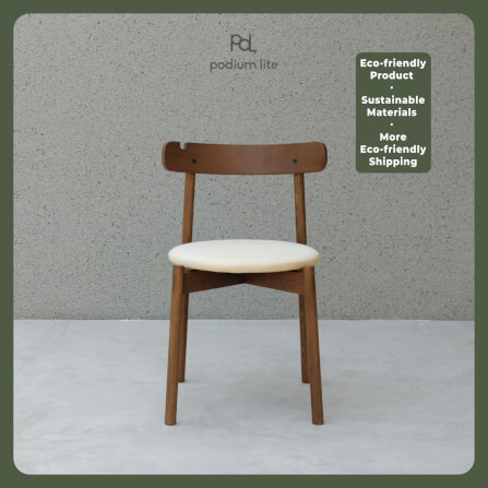 เก้าอี้ทานข้าว PODIUM LITE รุ่น PLUS CHAIR สี WALNUT BROWN (ถอดประกอบได้)_1