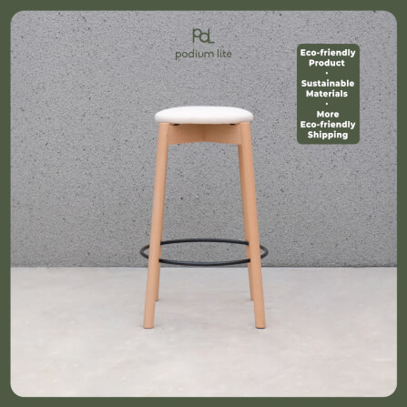 เก้าอี้บาร์ PODIUM LITE รุ่น PLUS MID STOOL สี PURE NATURAL (ถอดประกอบได้)_1