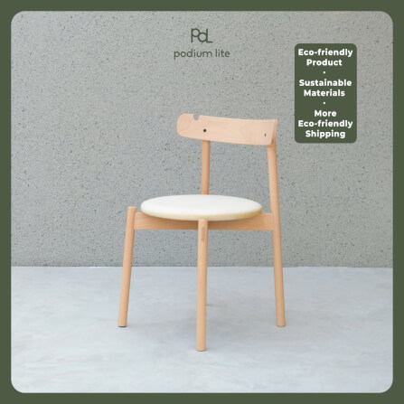 เก้าอี้ทานข้าว PODIUM LITE รุ่น PLUS CHAIR สี PURE NATURAL (ถอดประกอบได้)_2