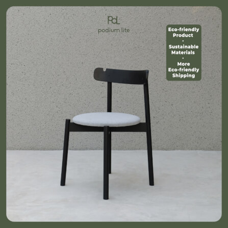 เก้าอี้ทานข้าว PODIUM LITE รุ่น PLUS CHAIR สี BLACK (ถอดประกอบได้)_2