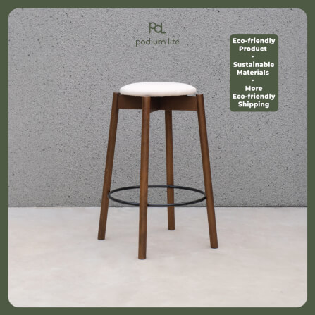 เก้าอี้บาร์ PODIUM LITE รุ่น PLUS MID STOOL สี WALNUT BROWN (ถอดประกอบได้)_2