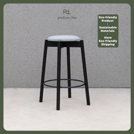 เก้าอี้บาร์ PODIUM LITE รุ่น PLUS MID STOOL สี BLACK (ถอดประกอบได้)_2