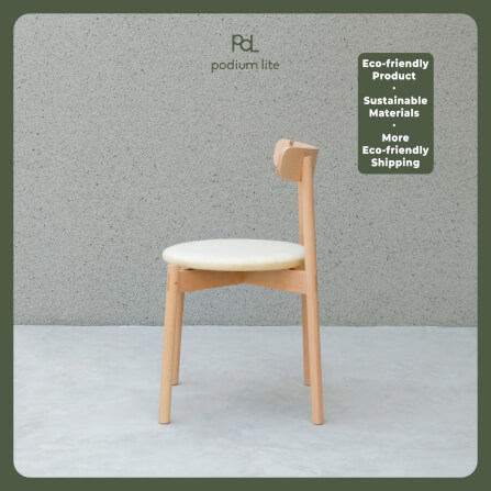 เก้าอี้ทานข้าว PODIUM LITE รุ่น PLUS CHAIR สี PURE NATURAL (ถอดประกอบได้)_3