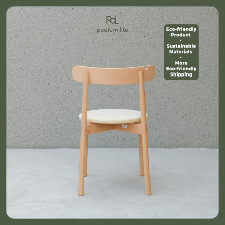 เก้าอี้ทานข้าว PODIUM LITE รุ่น PLUS CHAIR สี PURE NATURAL (ถอดประกอบได้)_4