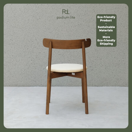 เก้าอี้ทานข้าว PODIUM LITE รุ่น PLUS CHAIR สี WALNUT BROWN (ถอดประกอบได้)_4