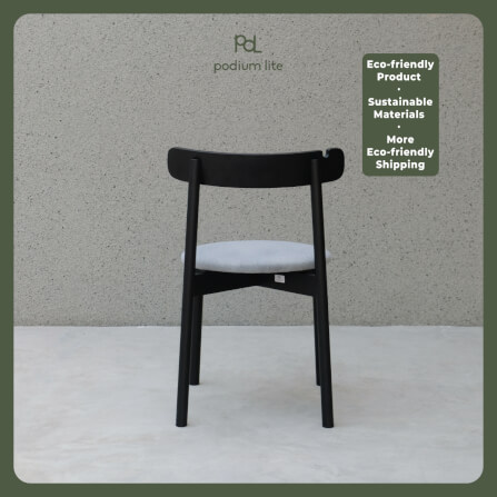 เก้าอี้ทานข้าว PODIUM LITE รุ่น PLUS CHAIR สี BLACK (ถอดประกอบได้)_4