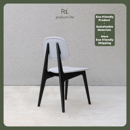 เก้าอี้ทานข้าว PODIUM LITE รุ่น PLUS BUNNY CHAIR สี BLACK (ถอดประกอบได้)_4