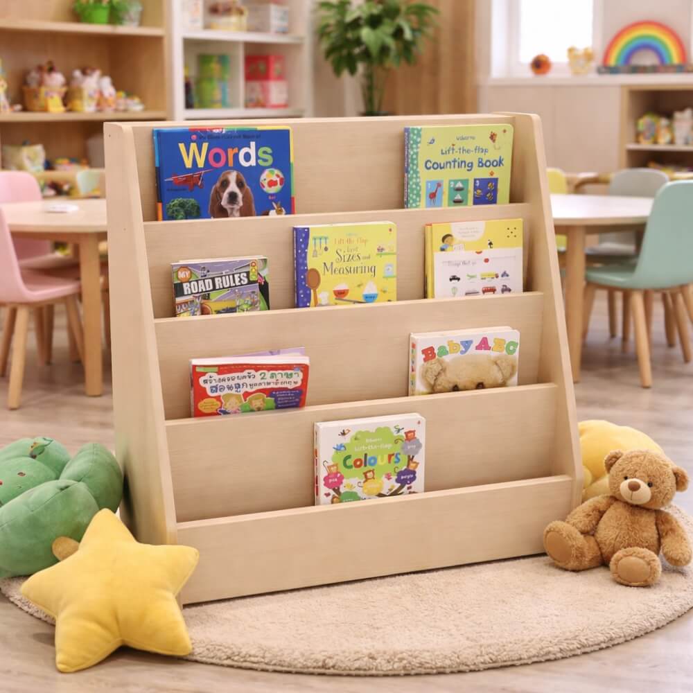 ชั้นวางหนังสือเด็ก BEABLE LITTLESPACE DORINO 90 ซม. สีไม้ธรรมชาติ