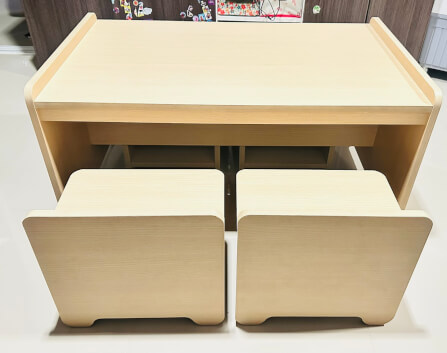 ชุดโต๊ะอเนกประสงค์สำหรับเด็ก 4 ที่นั่ง BEABLE LITTLESPACE 100 ซม. WHITE MAPLE_2