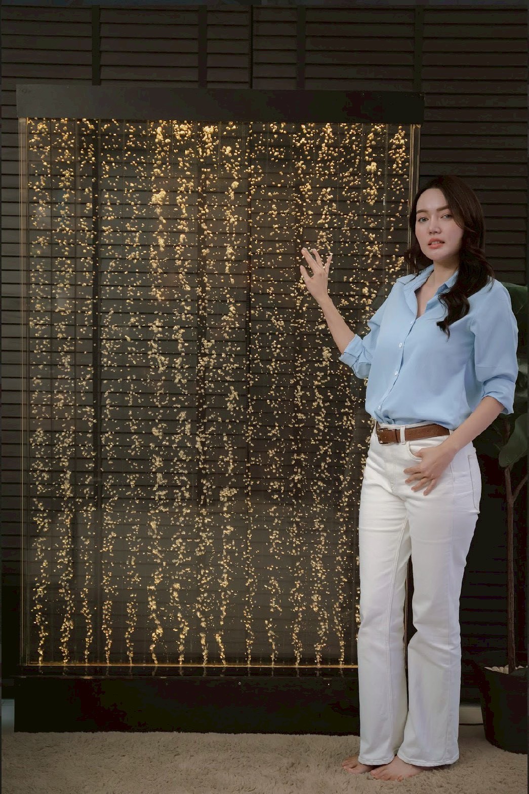 ฉากกั้นอะครีลิค BUBBLE STELLA รุ่น A-11 ม่านน้ำฟองอากาศ,สีดำ_2
