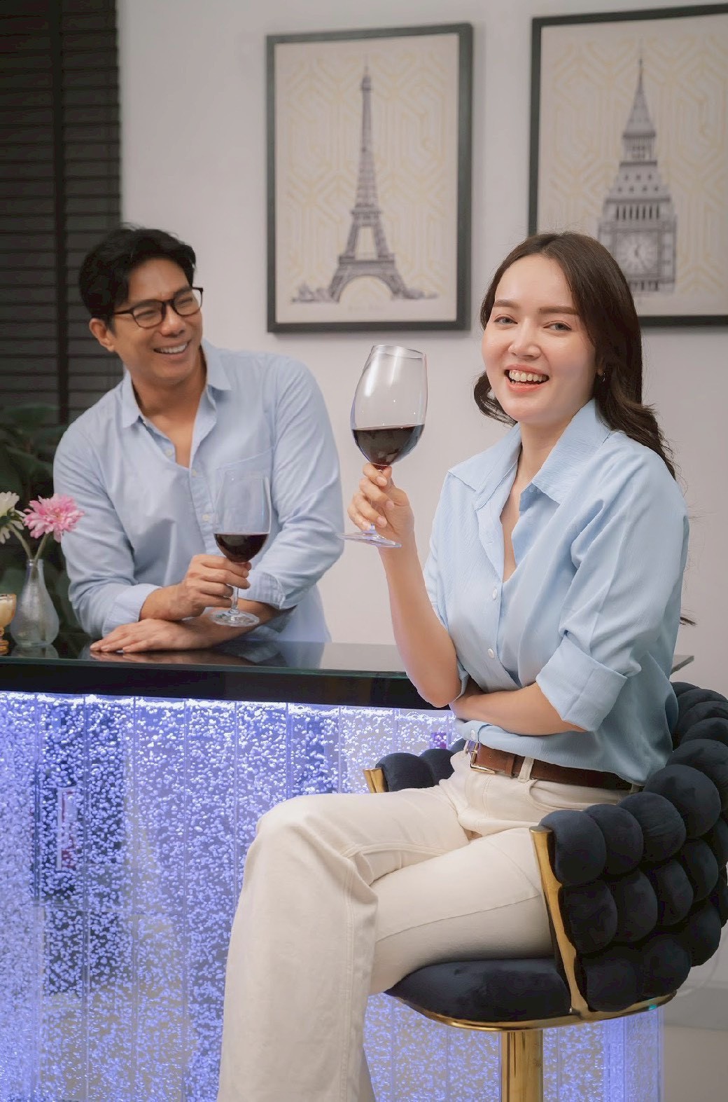 ฉากกั้นอะครีลิค BUBBLE STELLA รุ่น A-07 ม่านน้ำฟองอากาศ,สีดำ_5
