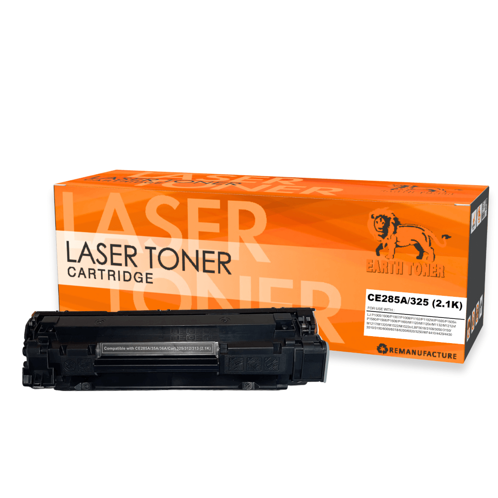 หมึกพิมพ์เลเซอร์ EARTH TONER รุ่น CE285A/35A/36A/CART 325/312/313 สีดำ