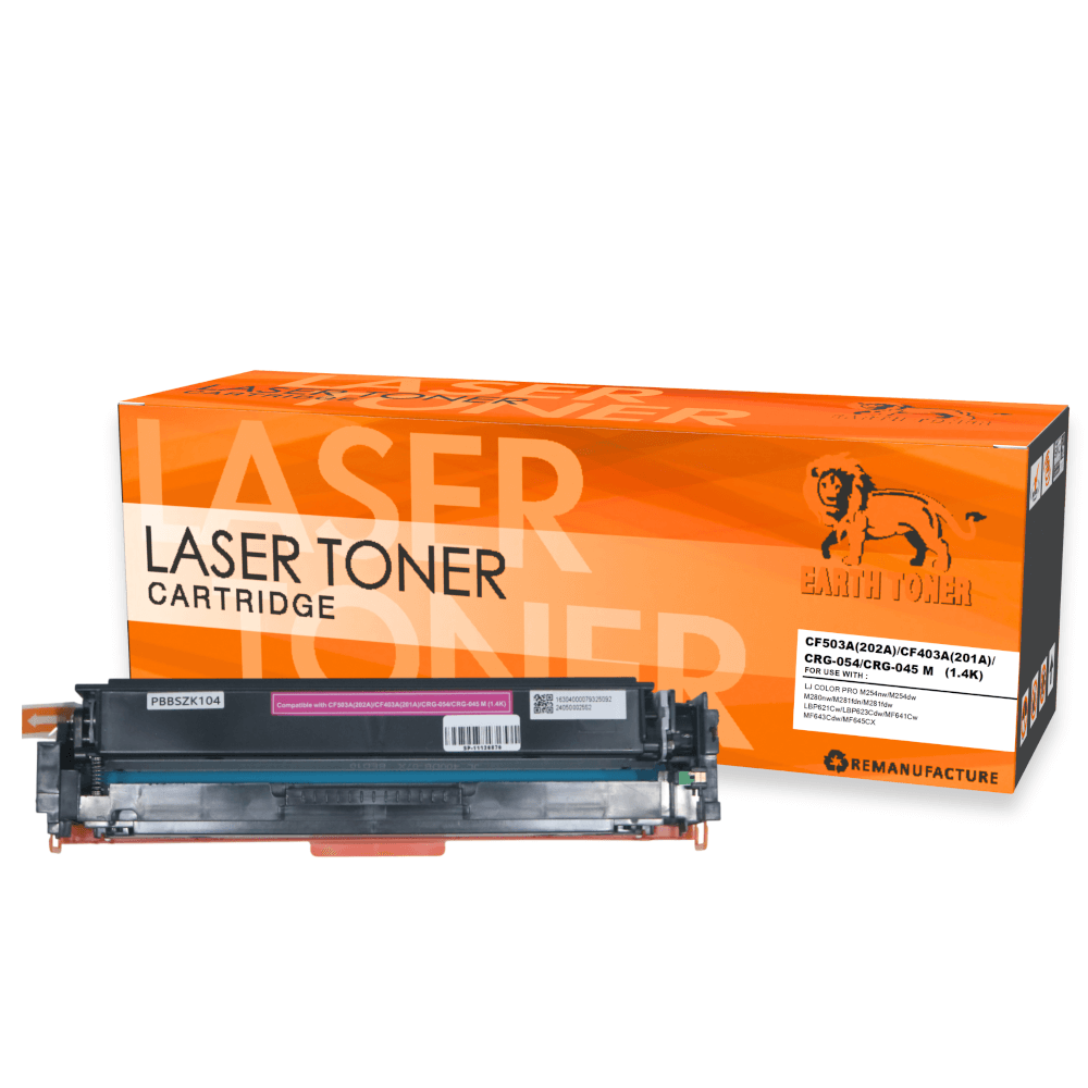 หมึกพิมพ์เลเซอร์ EARTH TONER รุ่น CF503A(202A)/CF403A(201A)/CRG-054/CRG-045 M สีแดง_0