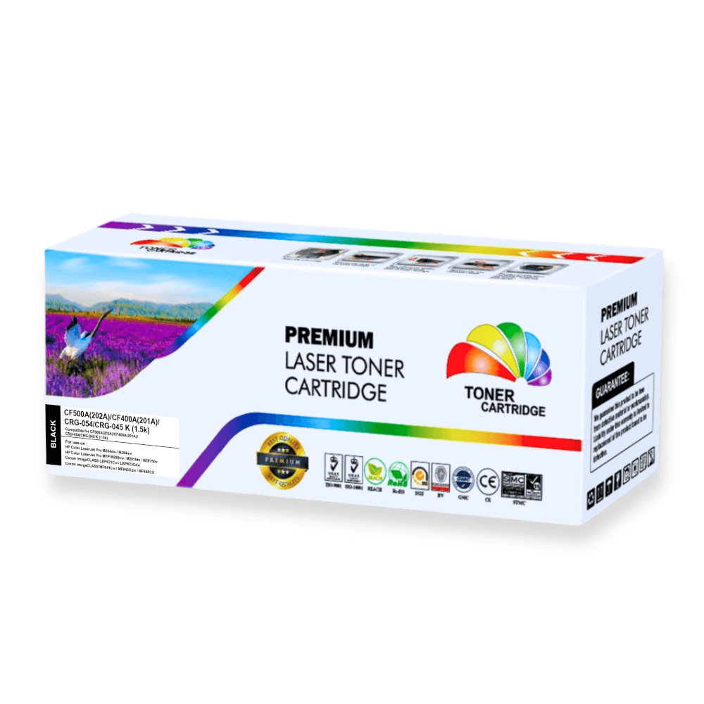 หมึกพิมพ์เลเซอร์ COLOR BOX รุ่น CF500A(202A)/CF400A(201A)/CRG-054/CRG-045 BK ดำ