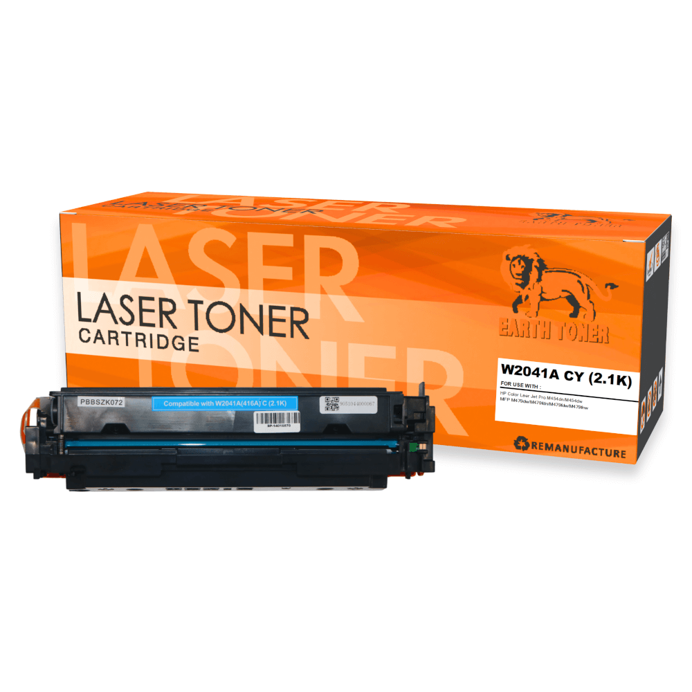 หมึกพิมพ์เลเซอร์ EARTH TONER รุ่น W2041A (416A) สีฟ้า