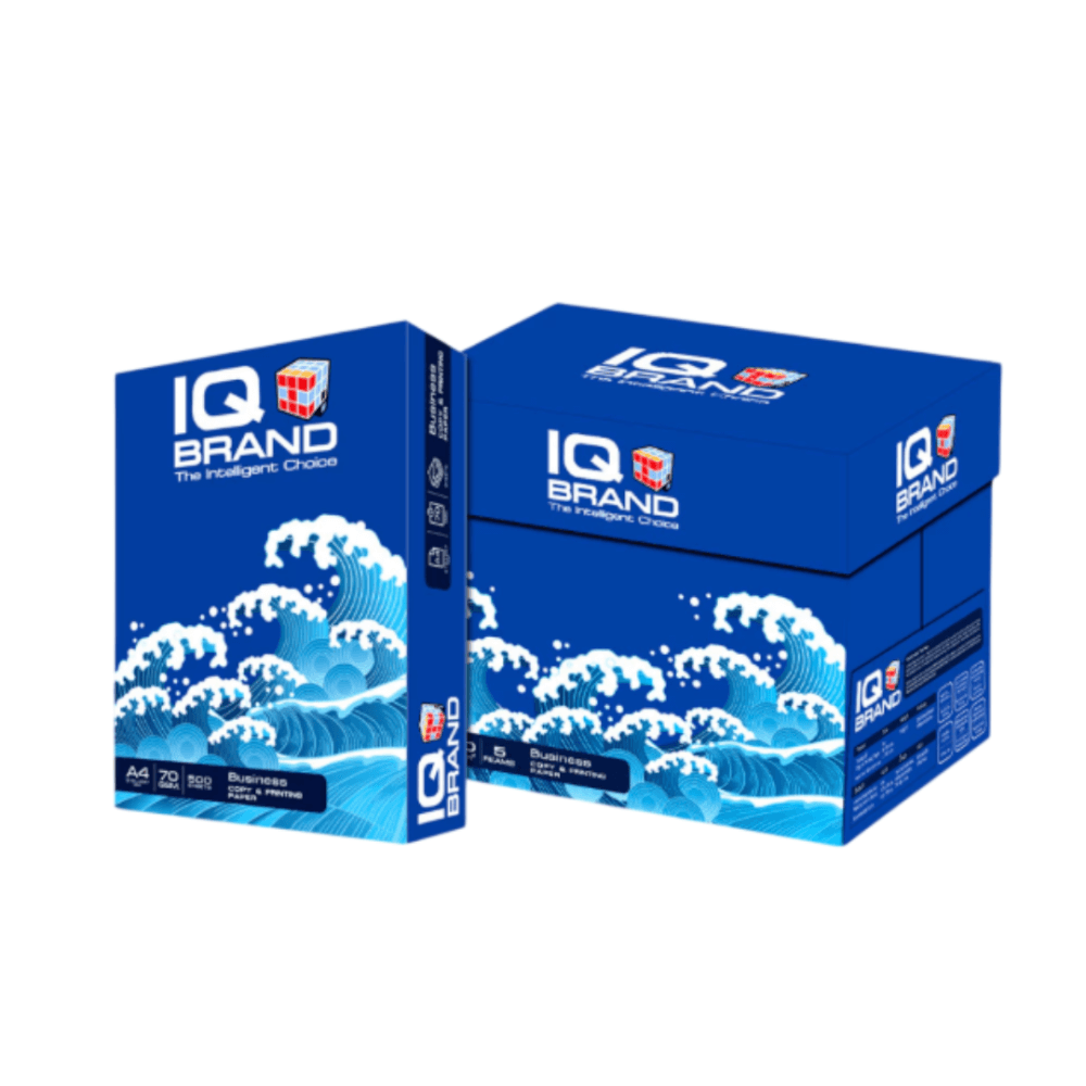 กระดาษถ่ายเอกสาร IQ BRAND A4 70แกรม [5 รีม] (1 รีม / 500 แผ่น)