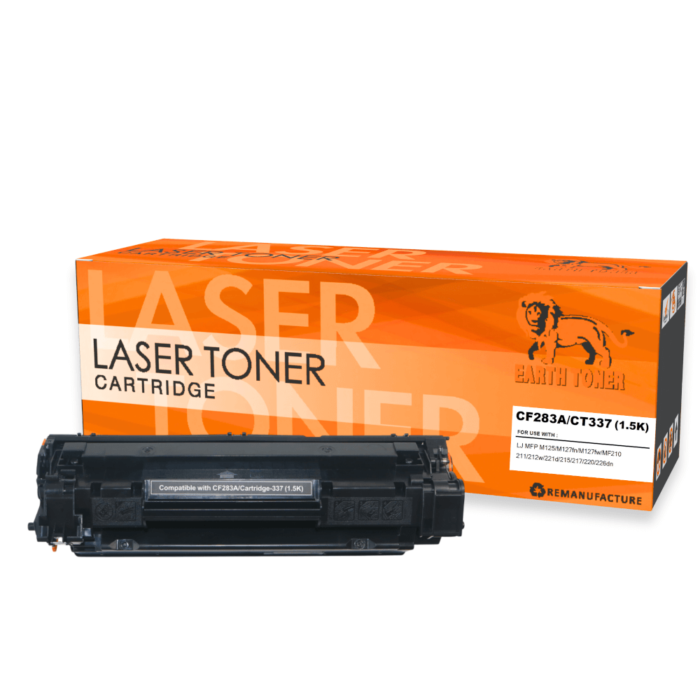 หมึกพิมพ์เลเซอร์ EARTH TONER รุ่น CF283A/CARTRIDGE-337 สีดำ