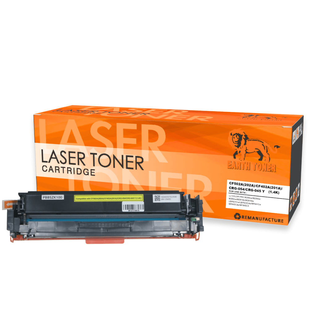 หมึกพิมพ์เลเซอร์ EARTH TONER รุ่น CF502A(202A)/CF402A(201A)/CRG-054/CRG-045 Y สีเหลือง_1