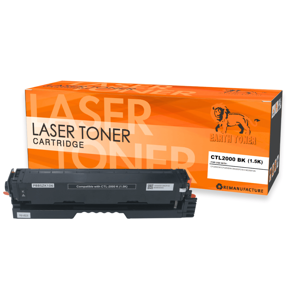 หมึกพิมพ์เลเซอร์ EARTH TONER รุ่น CTL-2000 BK สีดำ