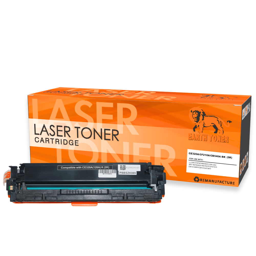 หมึกพิมพ์เลเซอร์ EARTH TONER รุ่น CE320A (128A) สีดำ